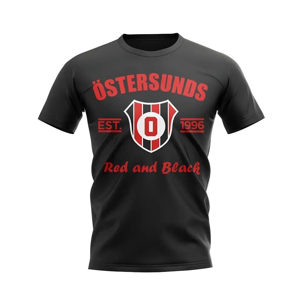 Ostersunds Ostersunds Men's Mens Established Football T-Shirt in Black