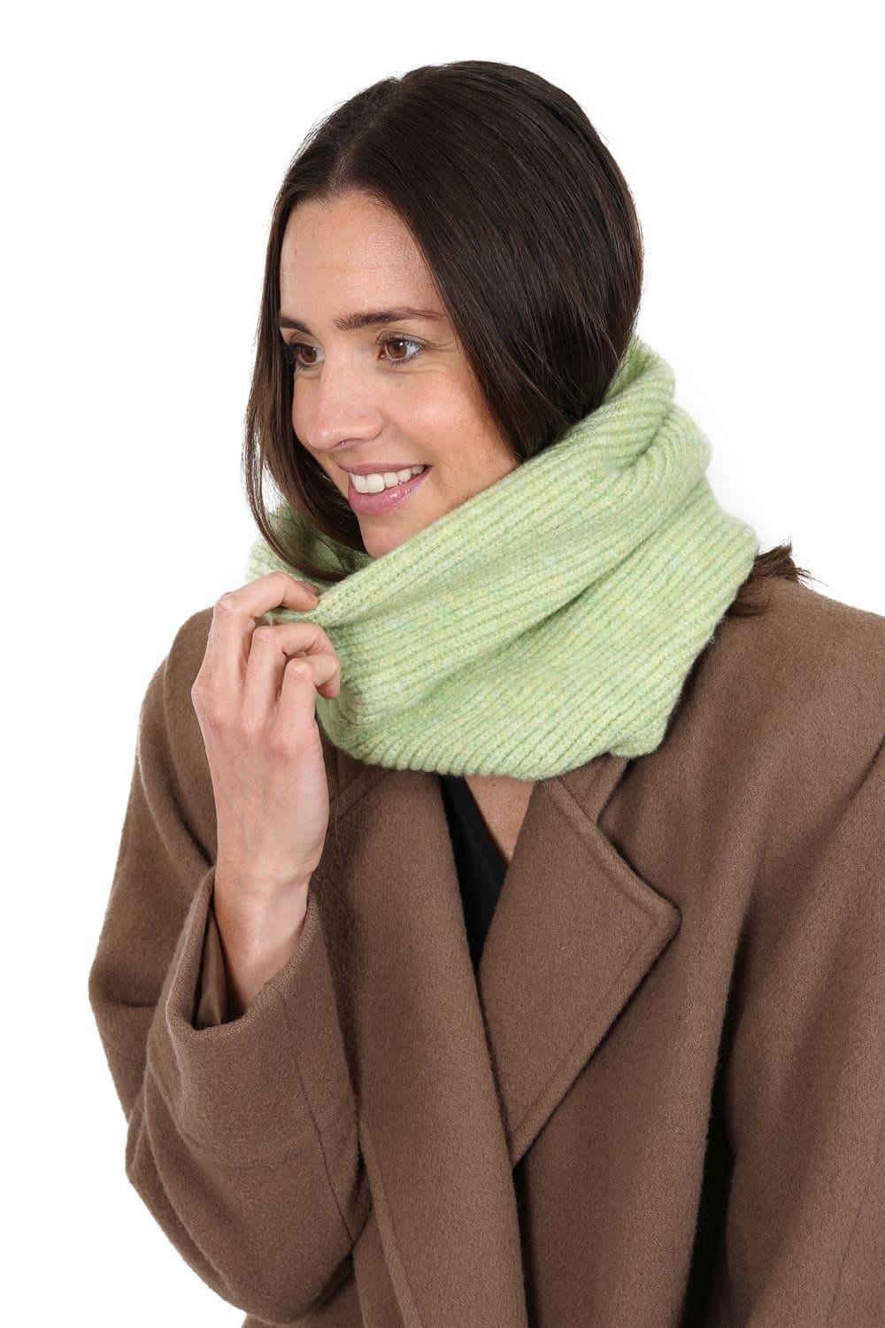 Hot Squash Hot Squash Lime Ribbed Snood for Women