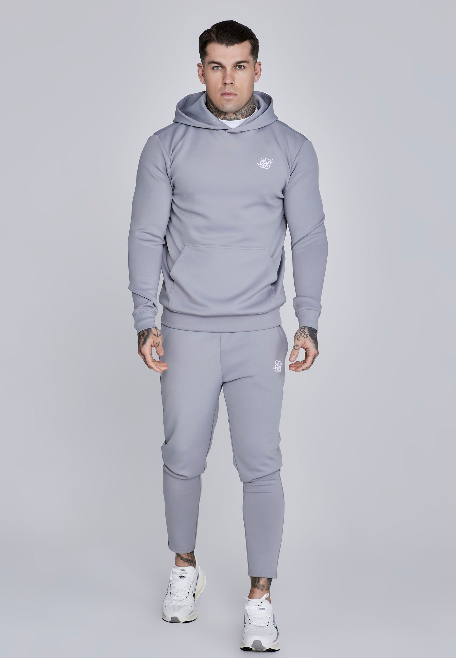 SikSilk SikSilk Men's Essentials Poly Hoodie in Grey - 4