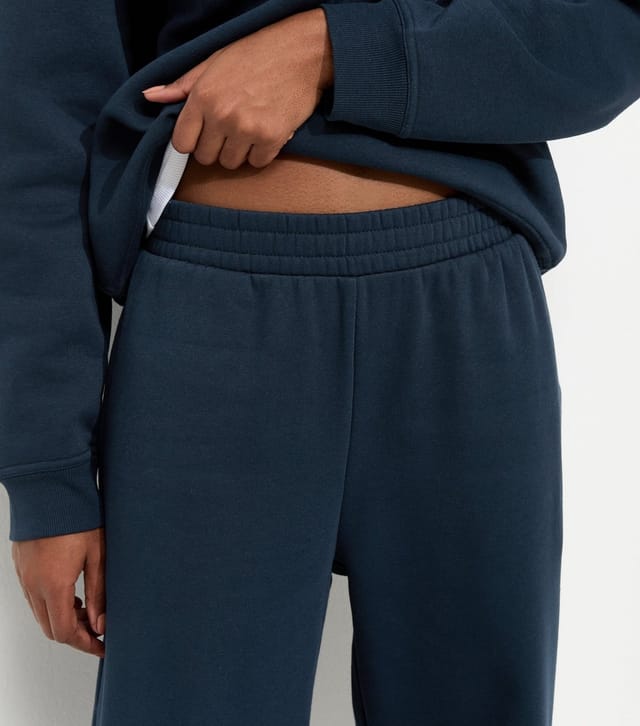 New Look Women's Navy Cotton Rich Wide Leg Joggers New Look - 2