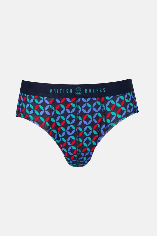 British Boxers British Boxers Men's Pack of Four "Minimalist Geometric" Bamboo Briefs - 2
