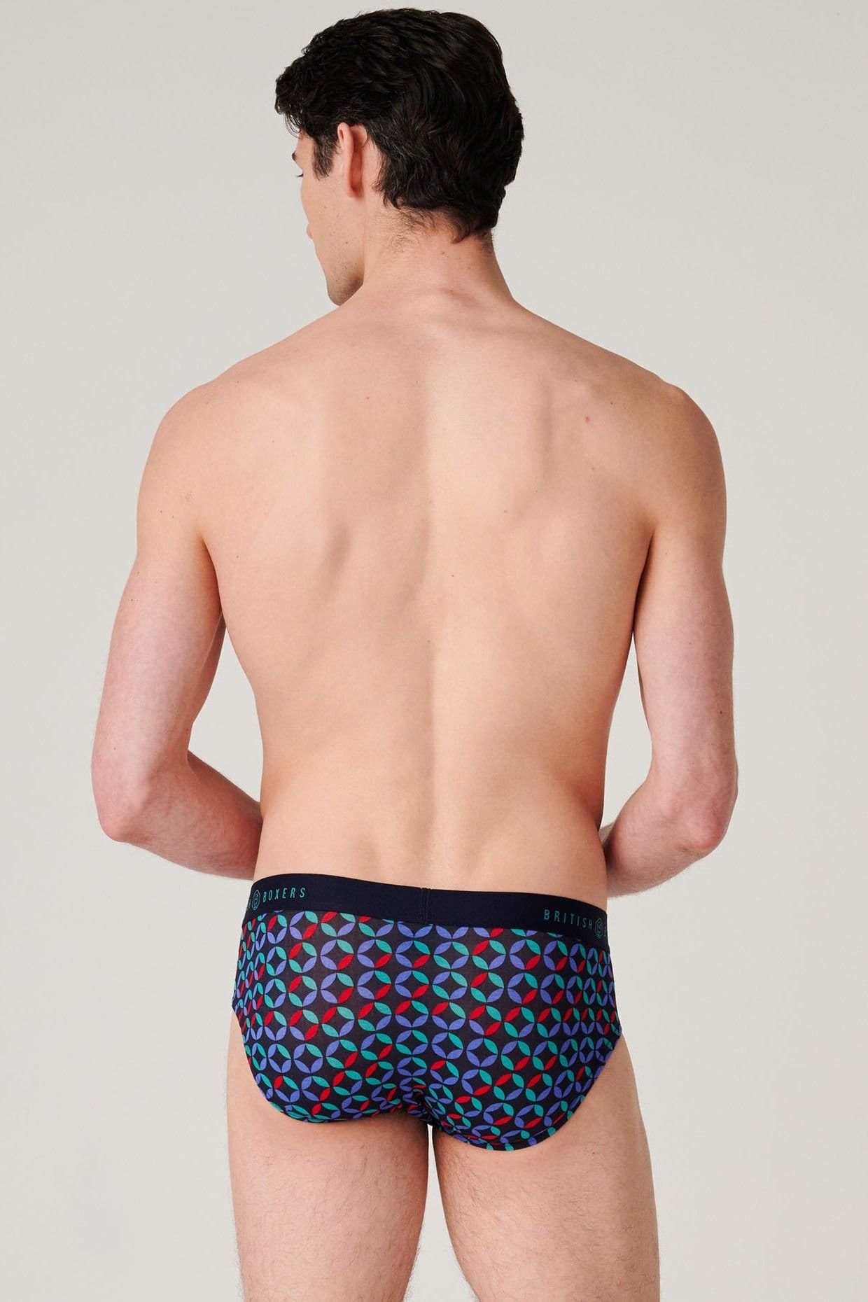British Boxers British Boxers Men's Pack of Four "Minimalist Geometric" Bamboo Briefs - 4