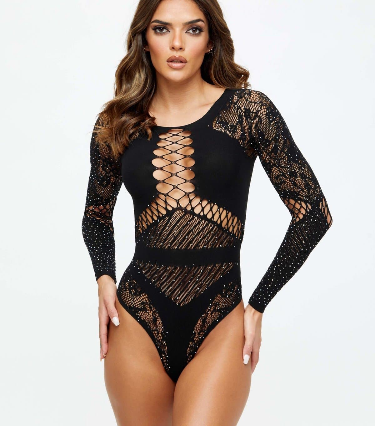Ann Summers Women's Black Paisley Bodysuit Ann Summers New Look
