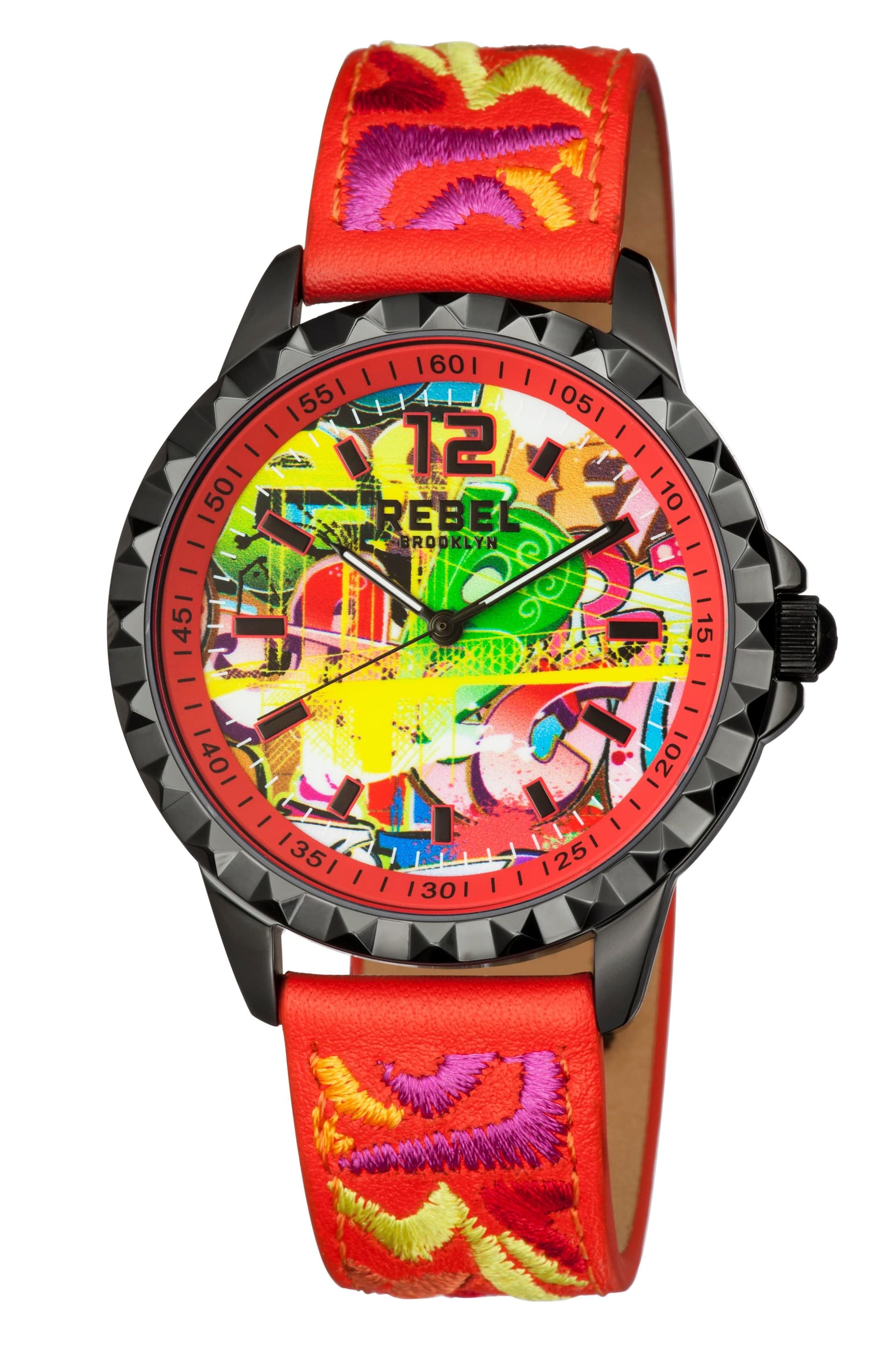 Rebel Rebel Women's Dumbo Red Dial Leather Watch