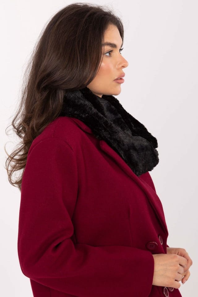 Love Lace Love Lace Women's Faux Fur Infinity Scarf Neck Warmer Soft Fluffy Winter Cozy Wear in Black - 2
