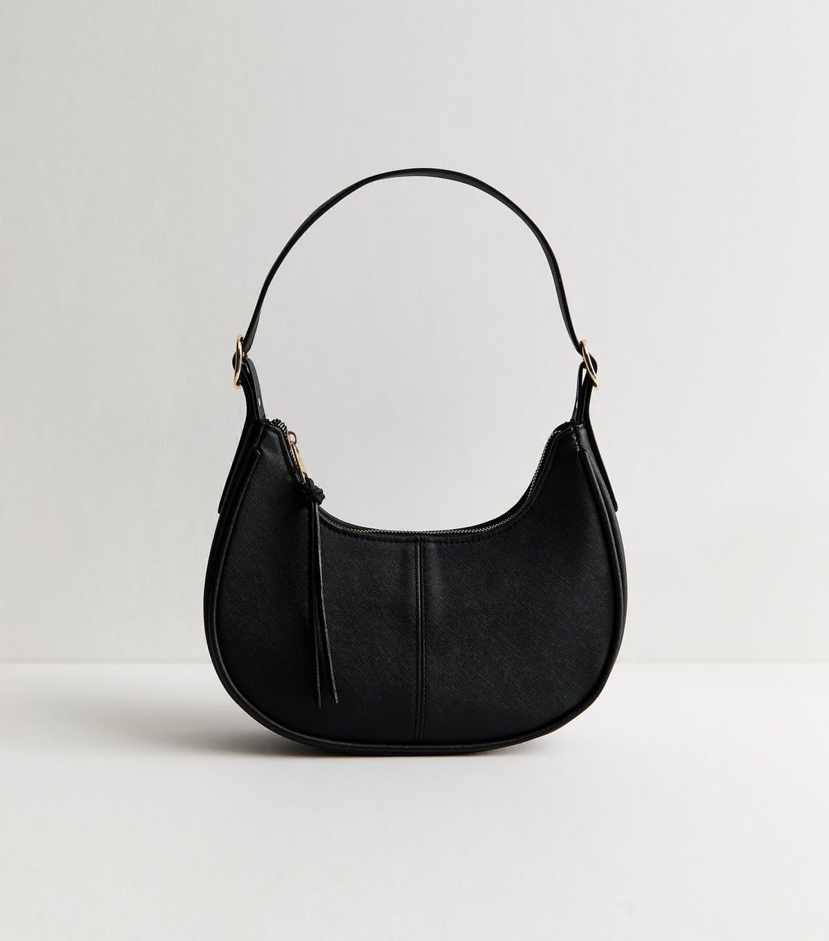 New Look New Look Black Grained Faux Leather Shoulder Bag