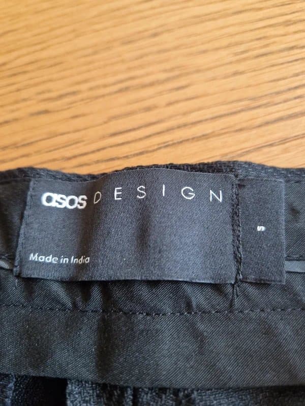 ASOS Design Mens smart black trousers Asos design W34 inside leg 32