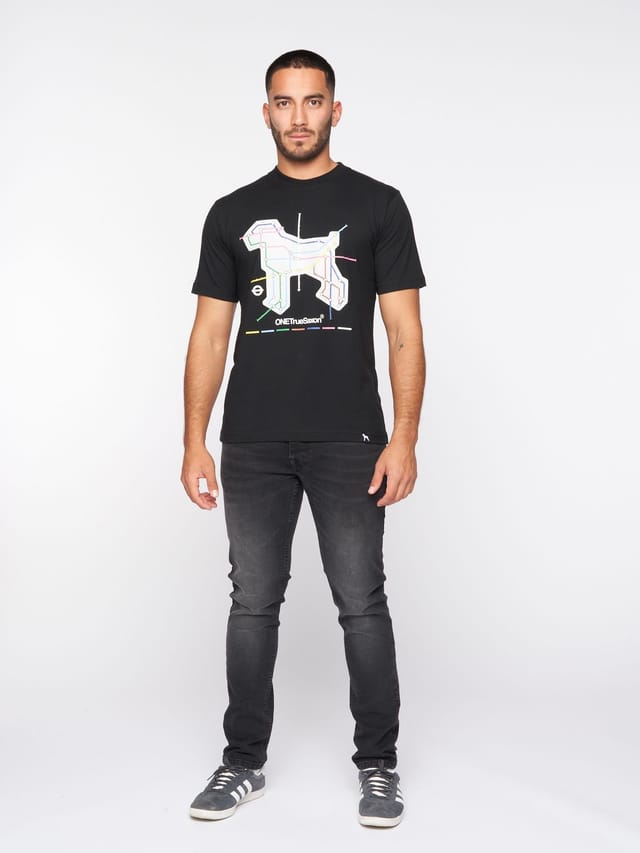 One True Saxon One True Saxon Men's Station T-Shirt in Black - 3
