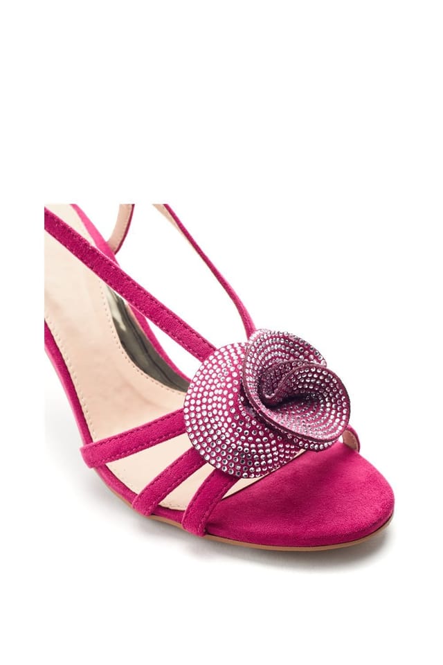 Moda In Pelle Moda In Pelle Women's 'Narra' Alcantara Heeled Sandals in Pink - 2