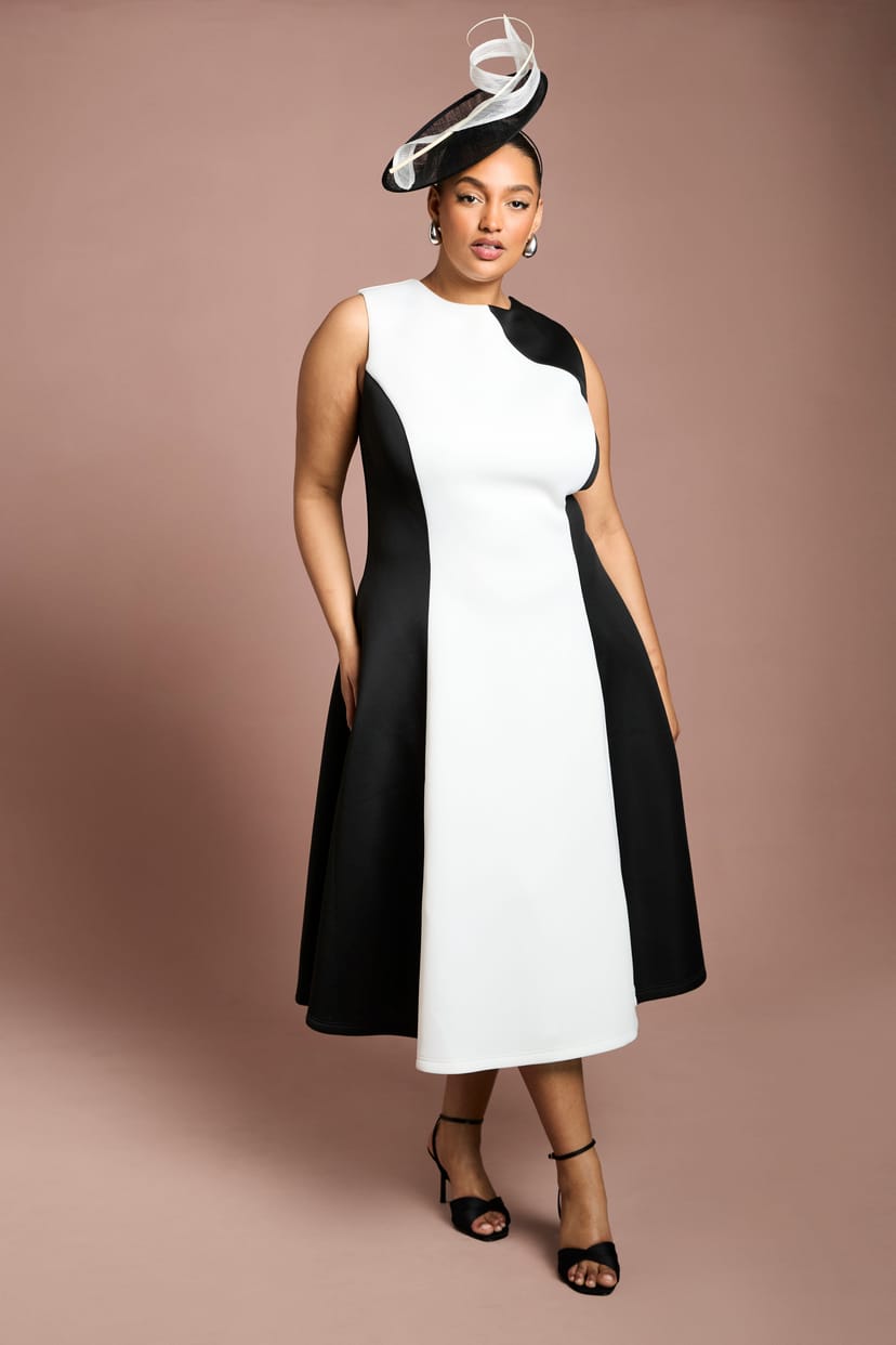 Coast Coast Women's Plus Mono Colour Block Midi Dress - 1