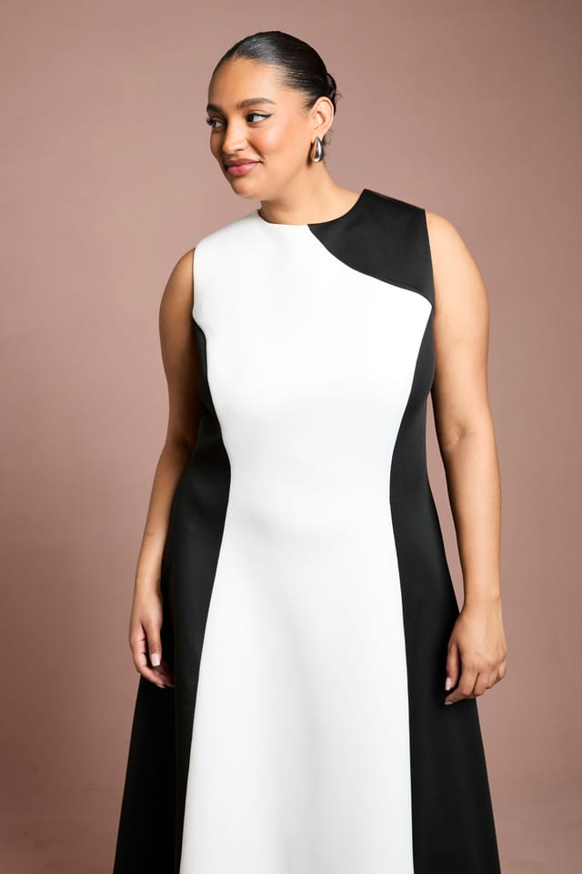 Coast Coast Women's Plus Mono Colour Block Midi Dress - 2