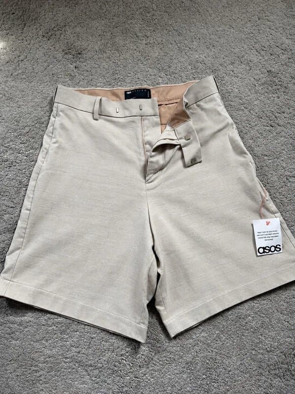 ASOS ASOS Stone Tailored Shorts – W32