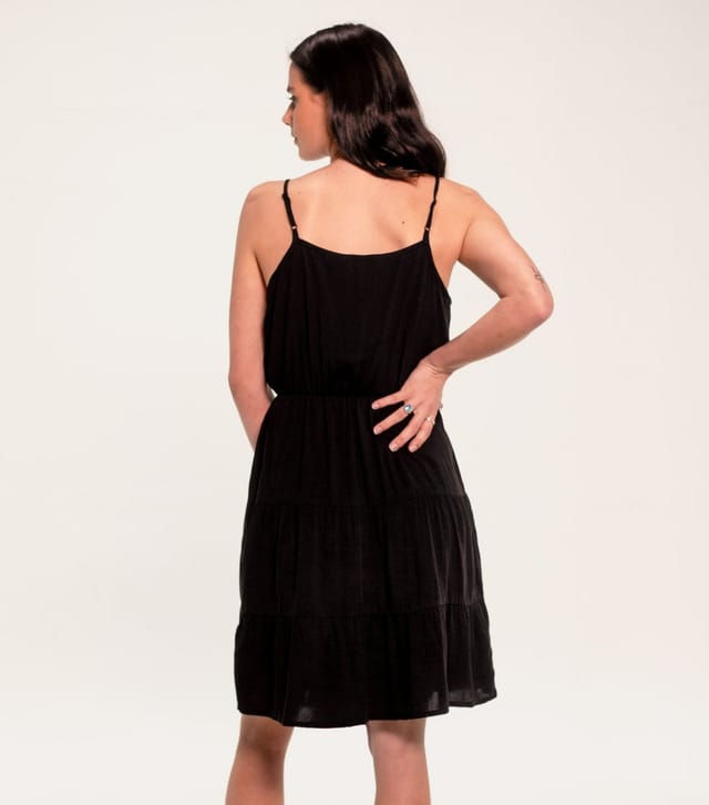 Sunshine Soul Women's Black Tiered Cami Midi Summer Dress Sunshine Soul New Look - 3