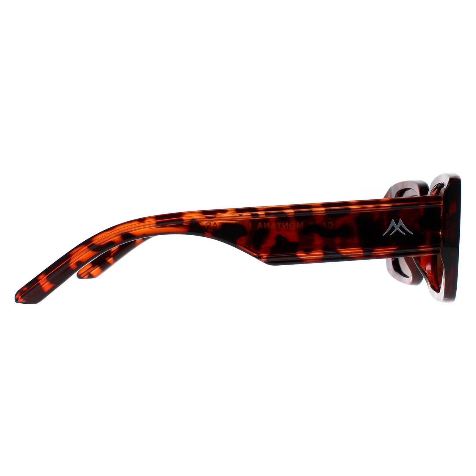 montana montana Women's Rectangle Shiny Turtle Brown Polarized MP76 - 4