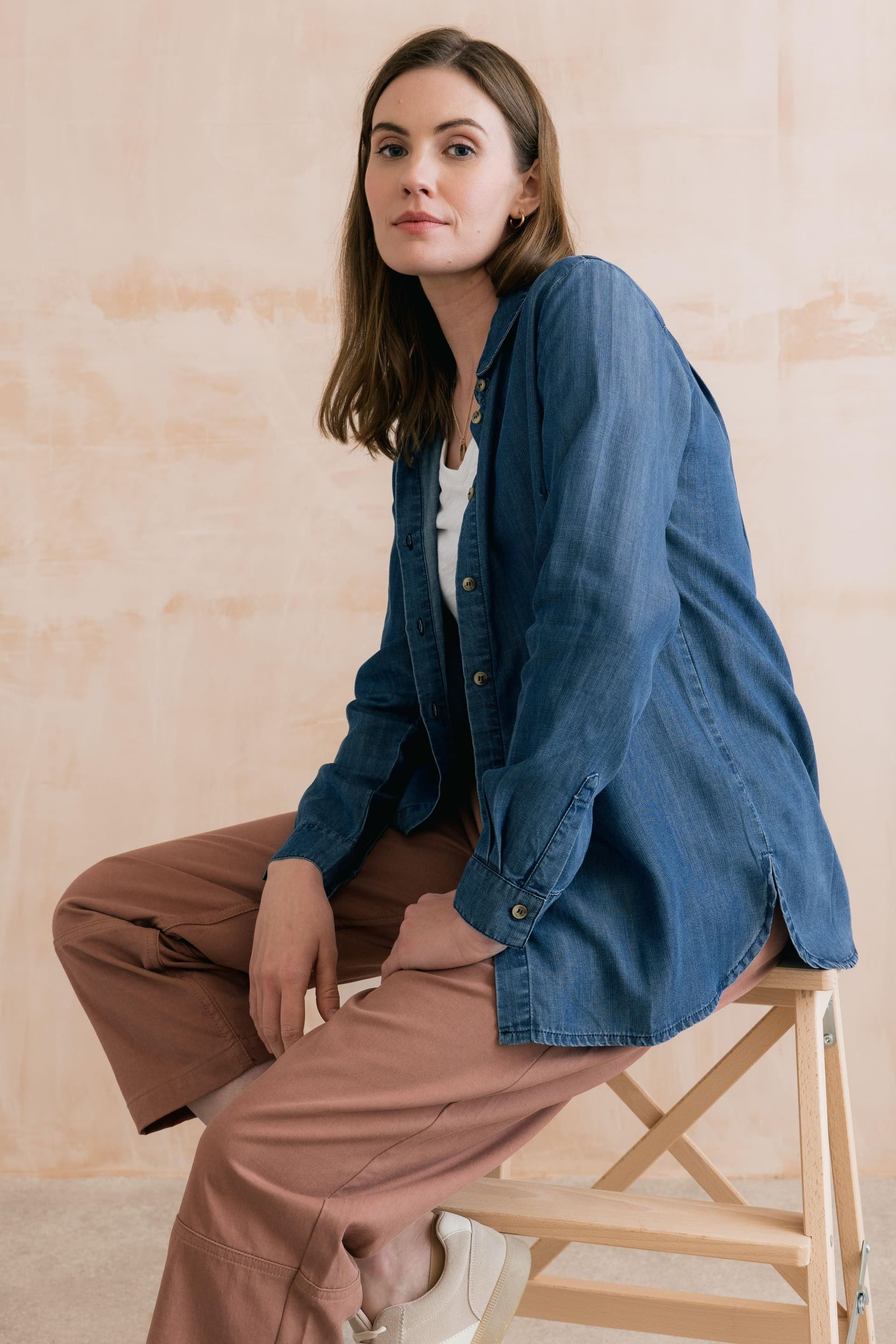 Lily & Me Lily & Me Women's Willow Denim Shirt Blue