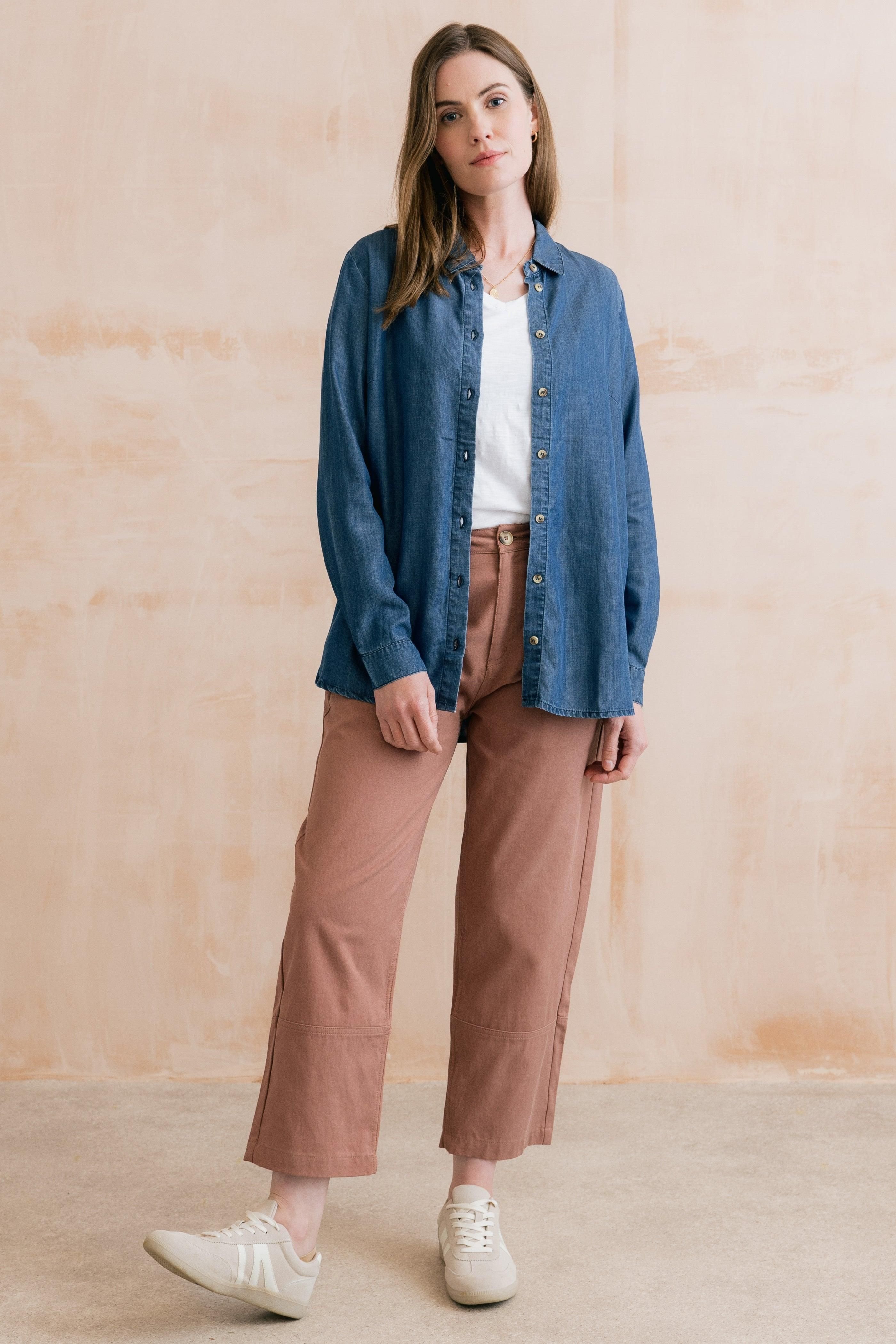 Lily & Me Lily & Me Women's Willow Denim Shirt Blue - 2