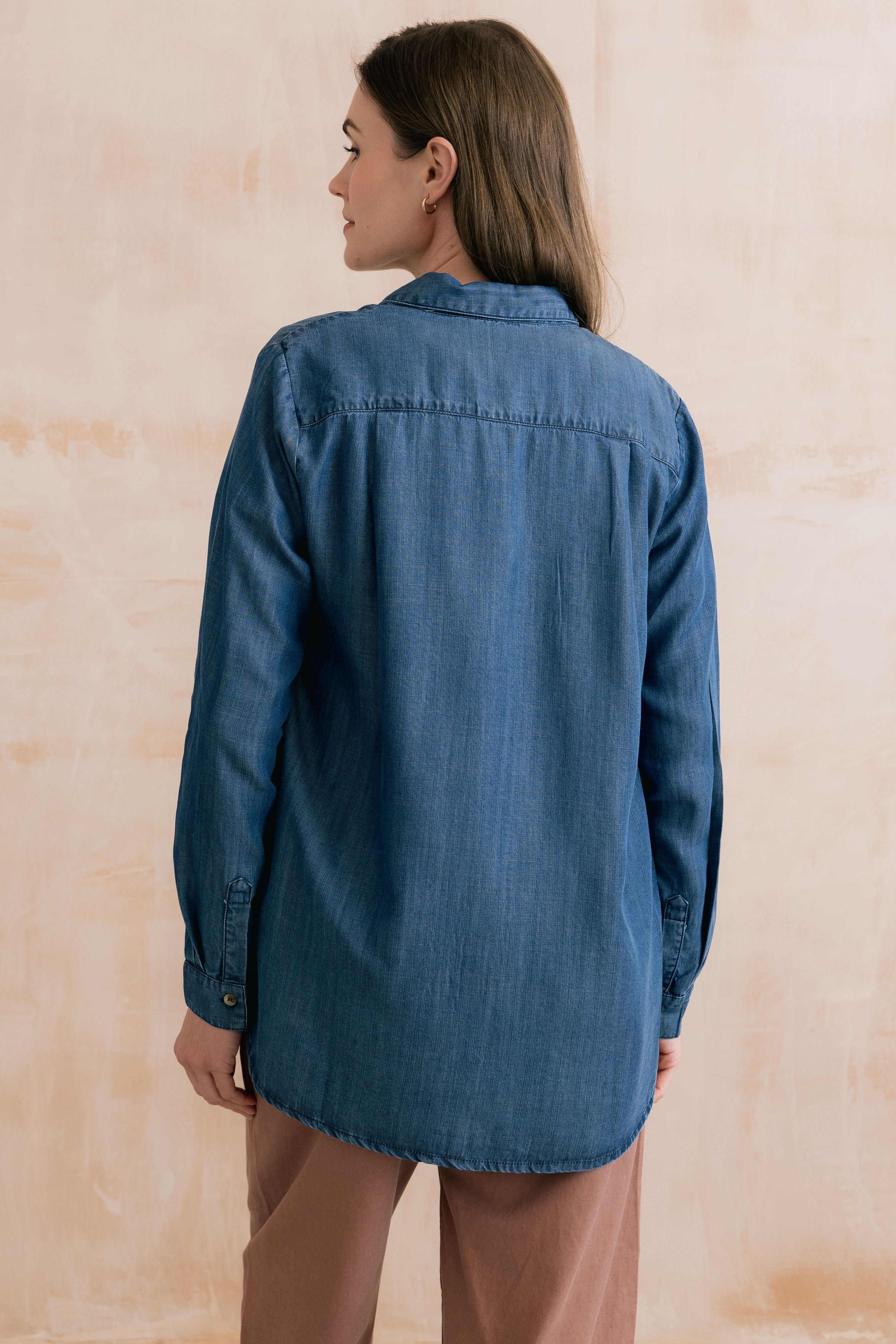 Lily & Me Lily & Me Women's Willow Denim Shirt Blue - 3