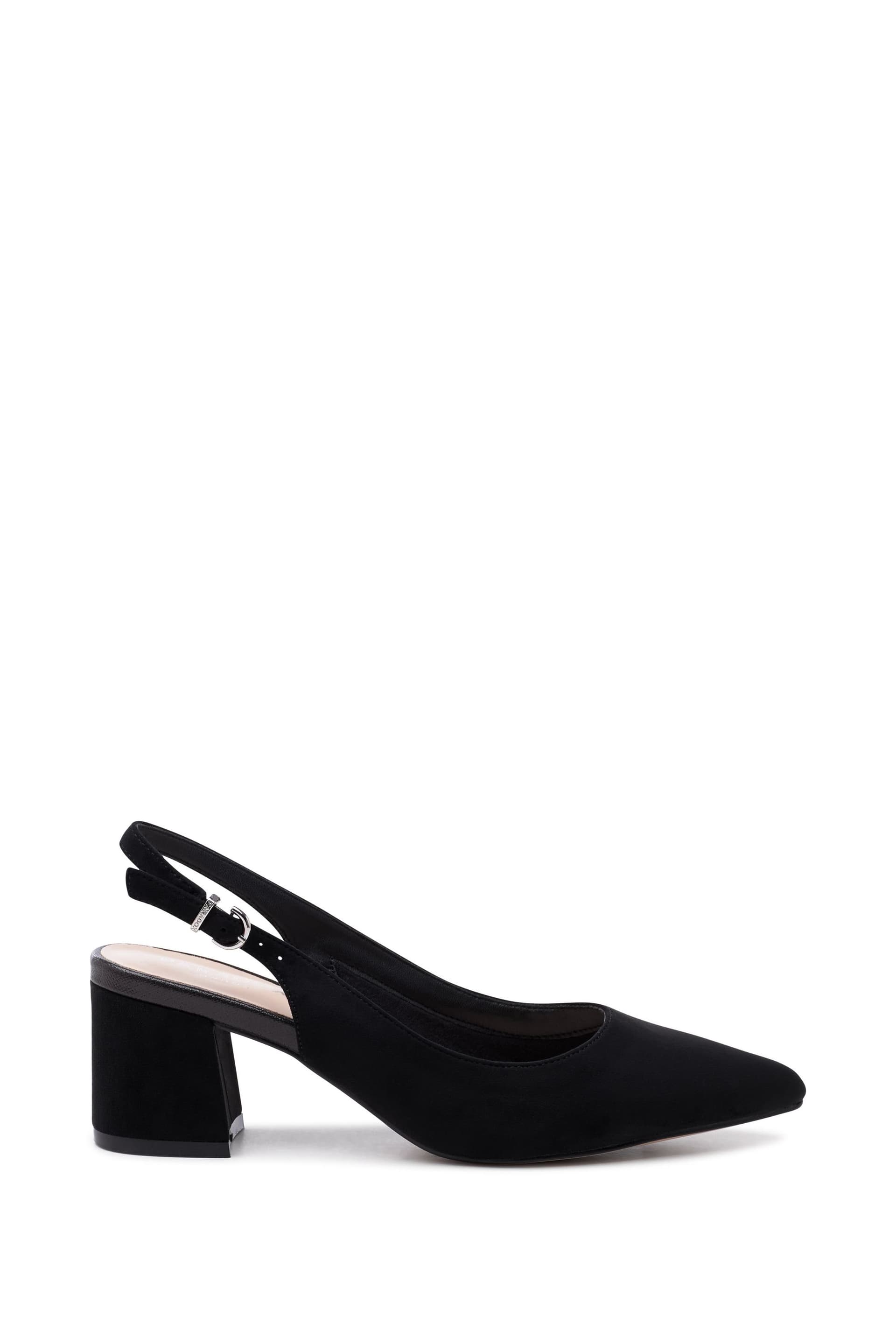 Paradox London Paradox London Women's 'Isadora' Block Heel Slingback Court Shoes in Black
