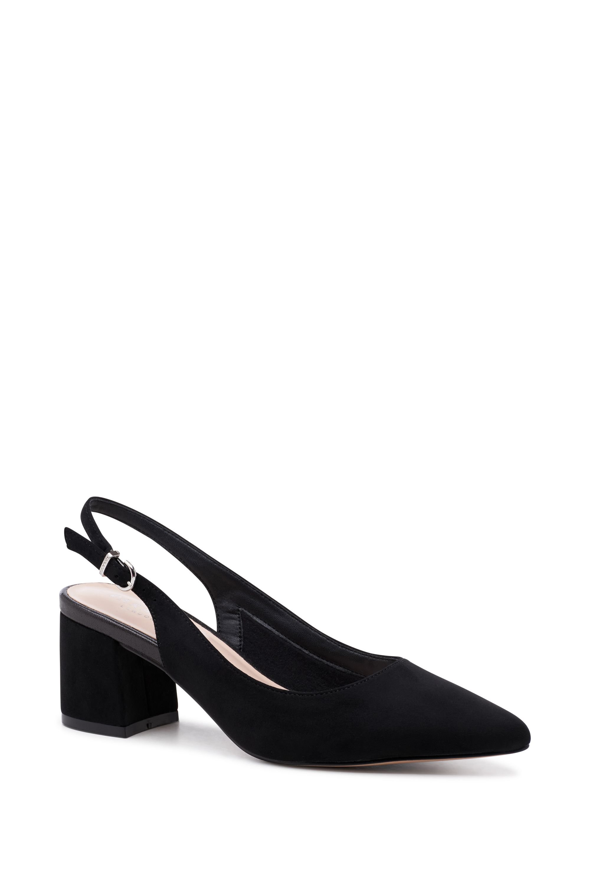 Paradox London Paradox London Women's 'Isadora' Block Heel Slingback Court Shoes in Black - 2