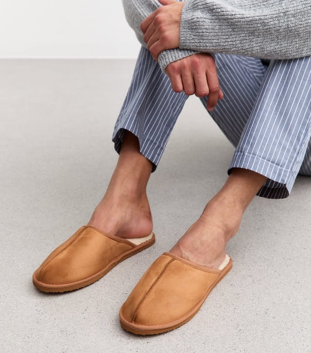 jack & jones Men's Tan Faux Suede Slippers Jack & Jones New Look - 2