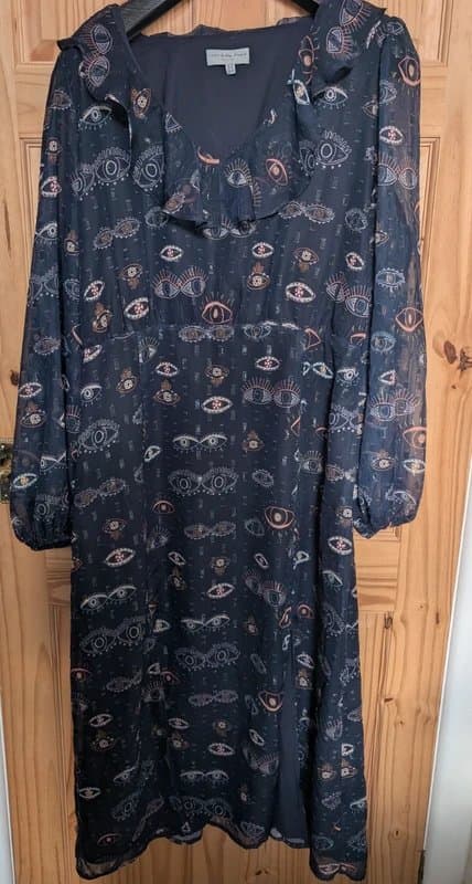Never Fully Dressed Never Fully Dressed midi chiffon tea dress