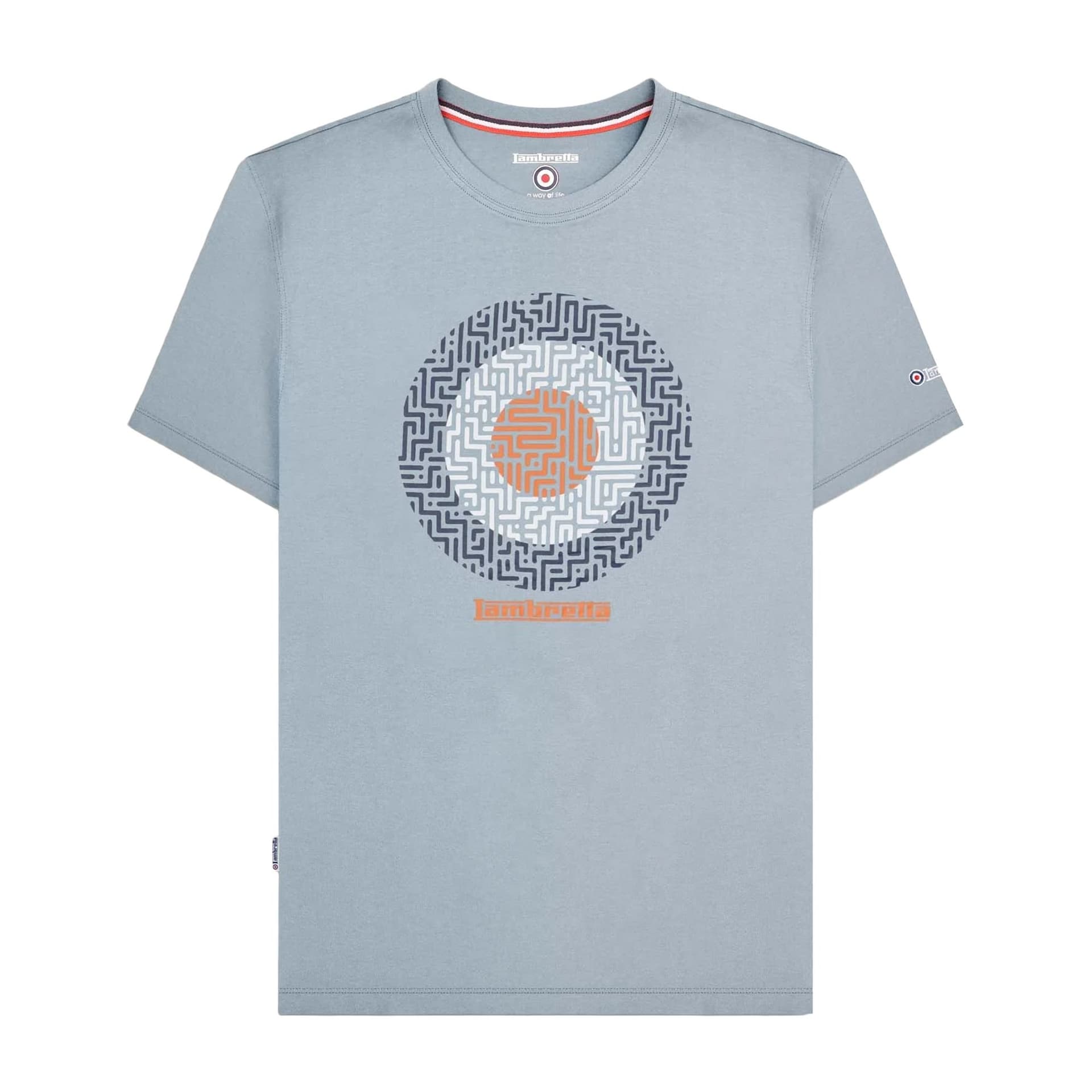Lambretta Lambretta Men's SS25 Geometric T-Shirt in Blue