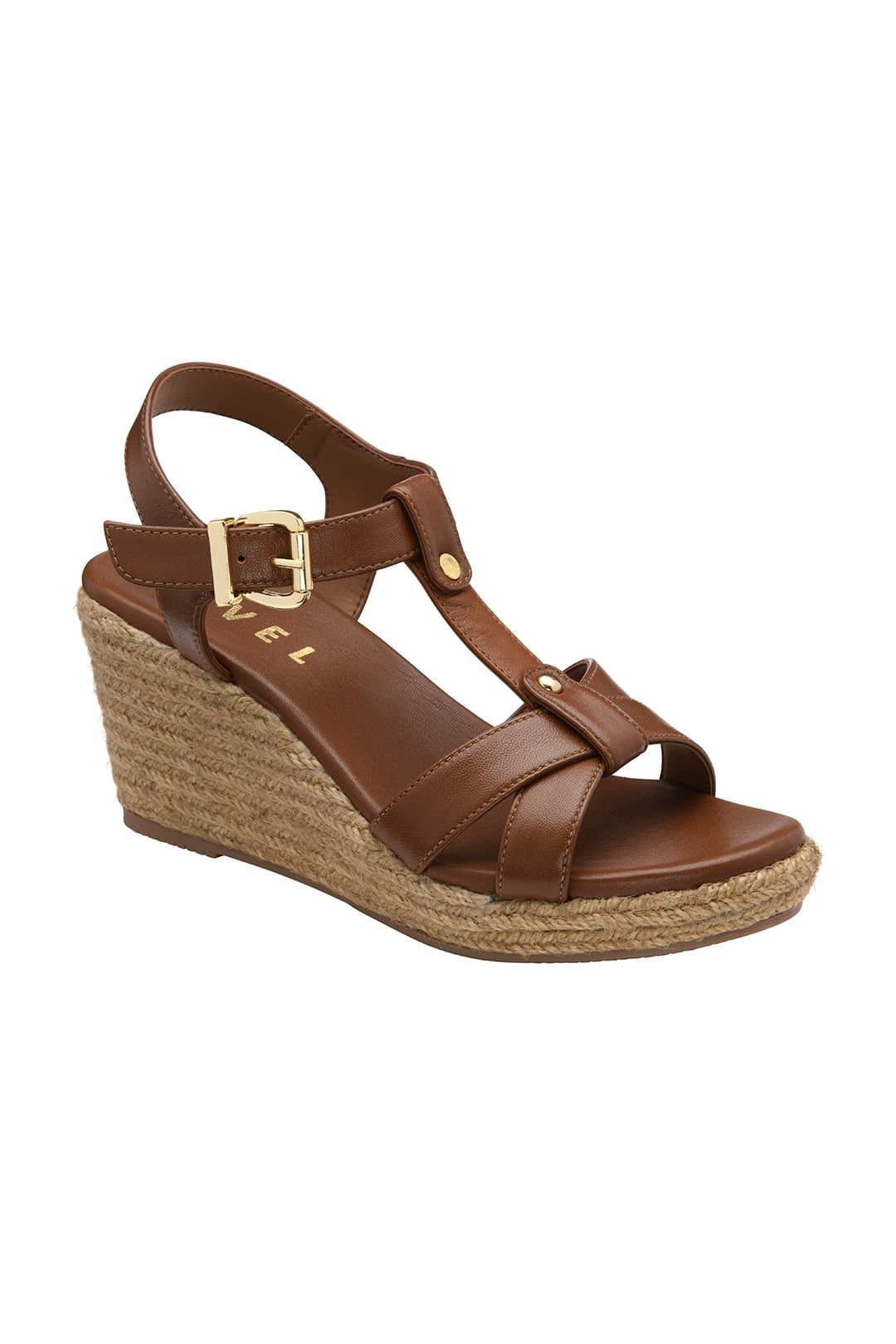 Ravel Ravel Women's 'Elling' Leather Wedge Sandals in Tan