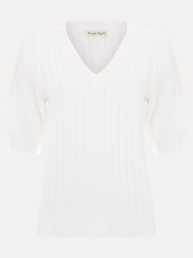 Phase Eight Phase Eight Women's Lilo Textured Top in White - 2