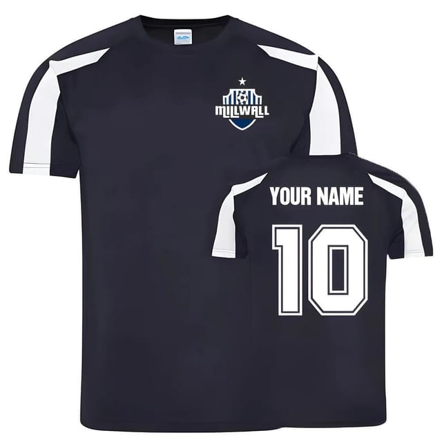 Millwall Millwall Men's Personalised Your Name Sports Training Jersey Navy - 2