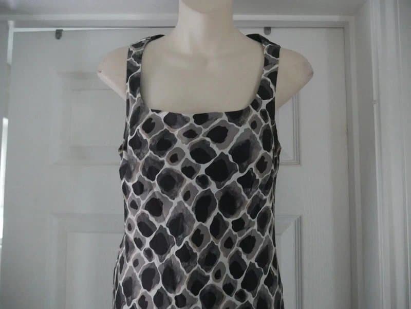 PLANET Silk Satin Dress Designer Planet Animal Brown Evening Cocktail Party Size 8