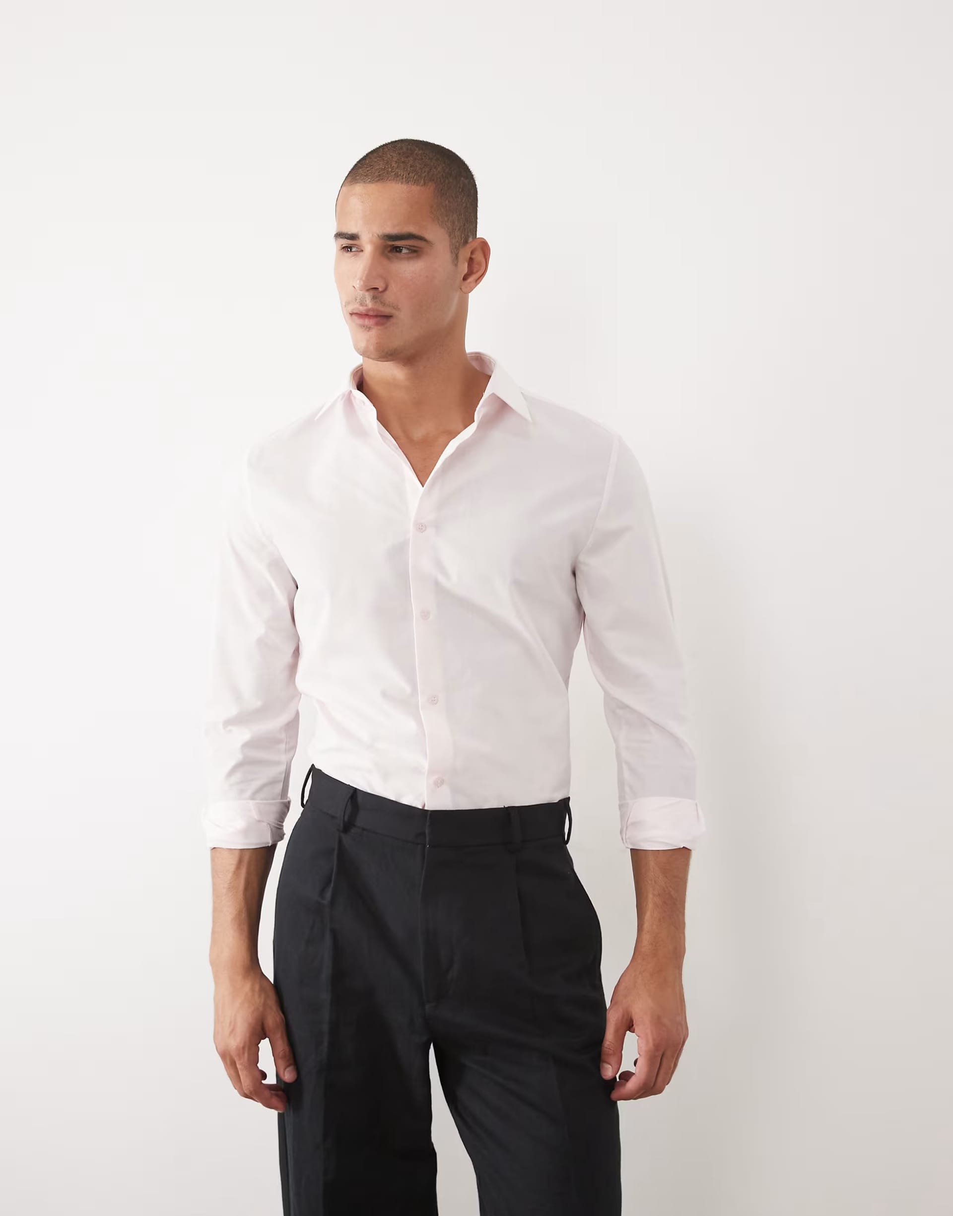 ASOS Light Pink Slim Fit Shirt