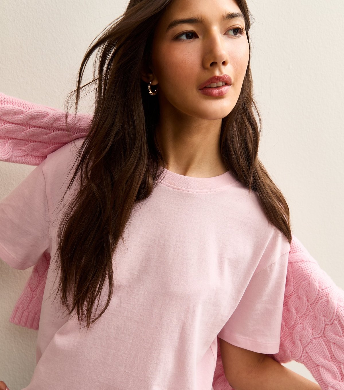 New Look Women's Pink Cotton Boxy Fit T-Shirt New Look - 2