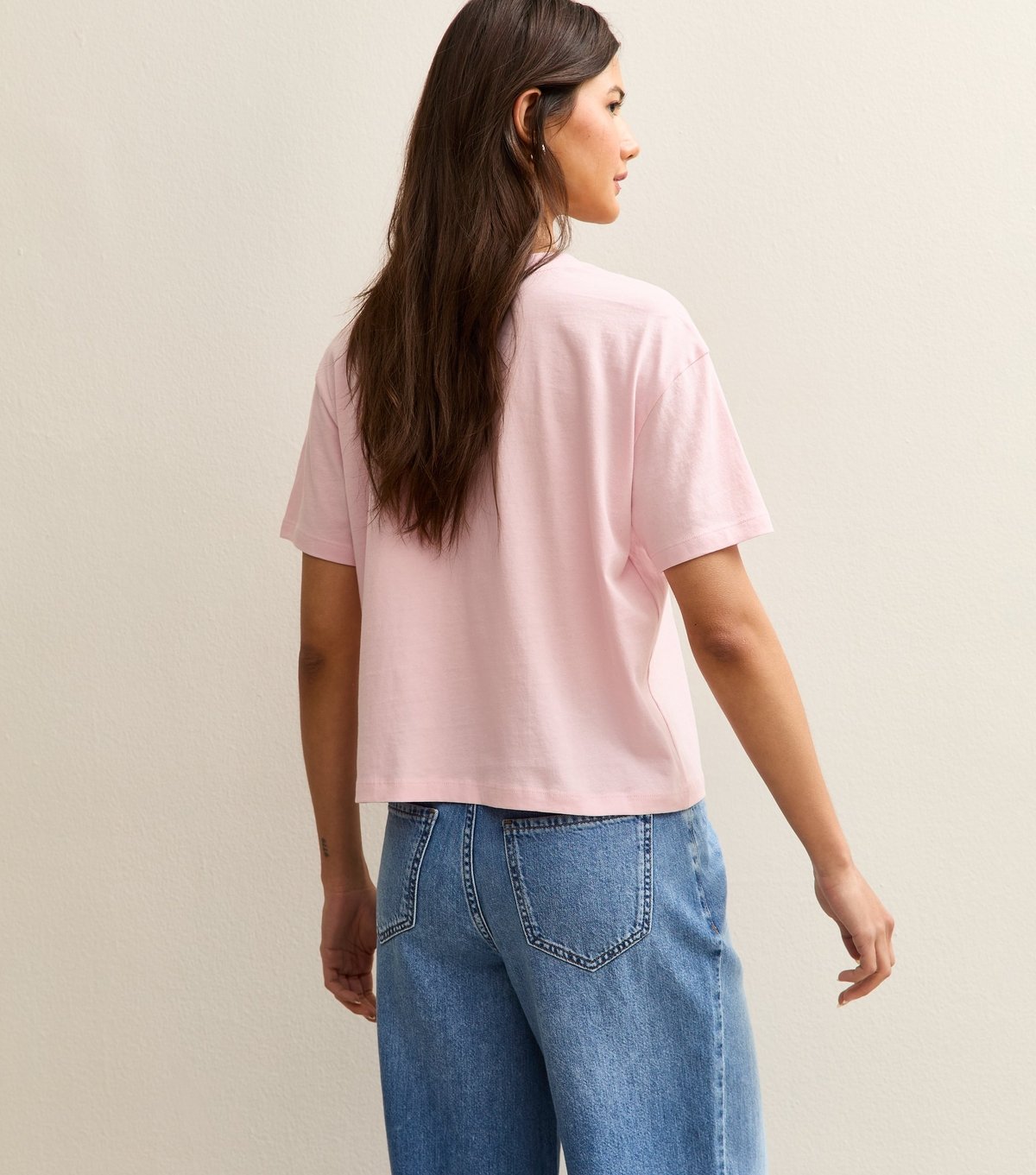 New Look Women's Pink Cotton Boxy Fit T-Shirt New Look - 4