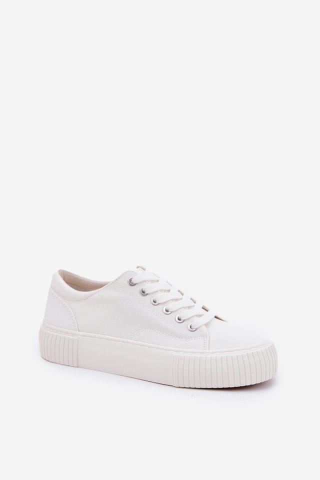 Love Lace Love Lace Women's Big Star Platform Textile Sneakers for Everyday Comfort in White - 2