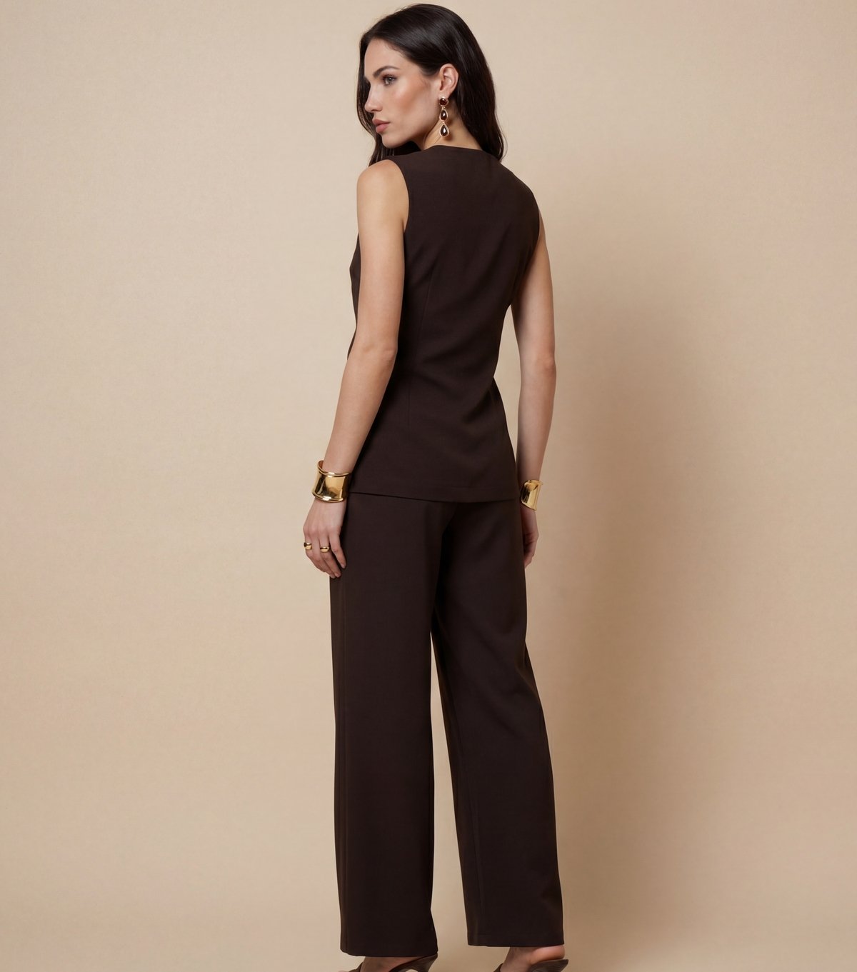 Urban Bliss Women's Brown Wide Leg Trousers Urban Bliss New Look - 4