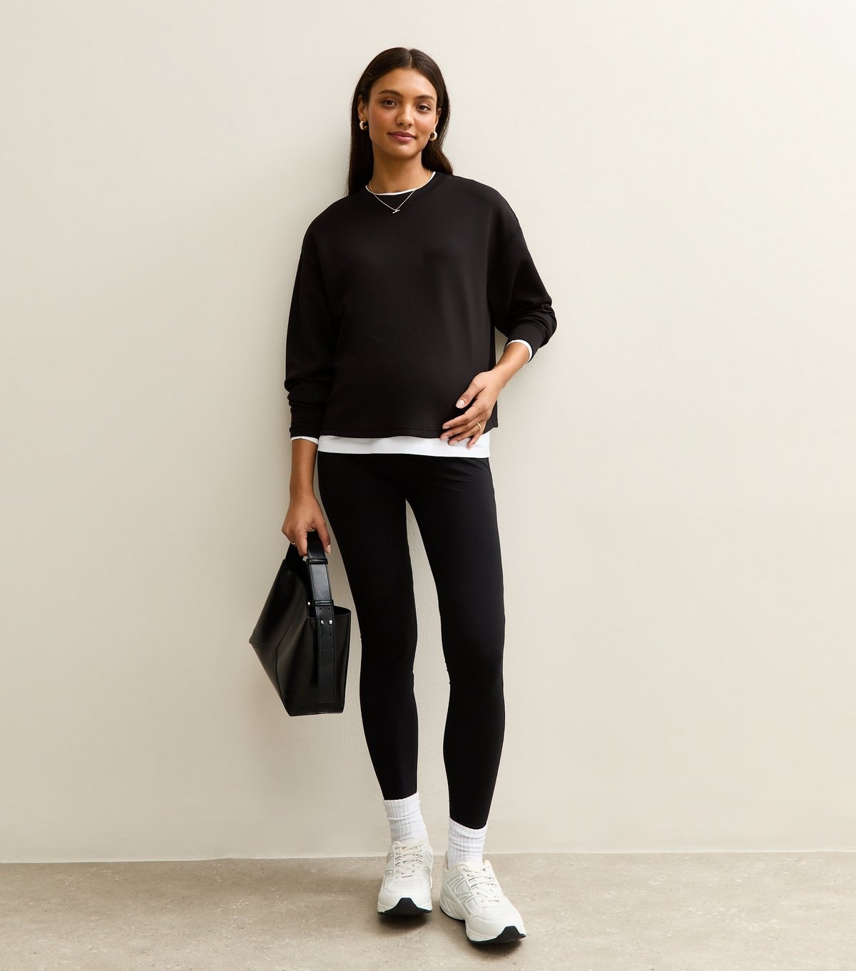 New Look Women's Pack Of 2 Maternity Black Stretch Cotton Leggings New Look - 3