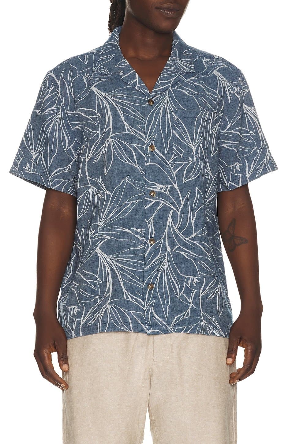 revolve Jacquard Linen Resort Shirt