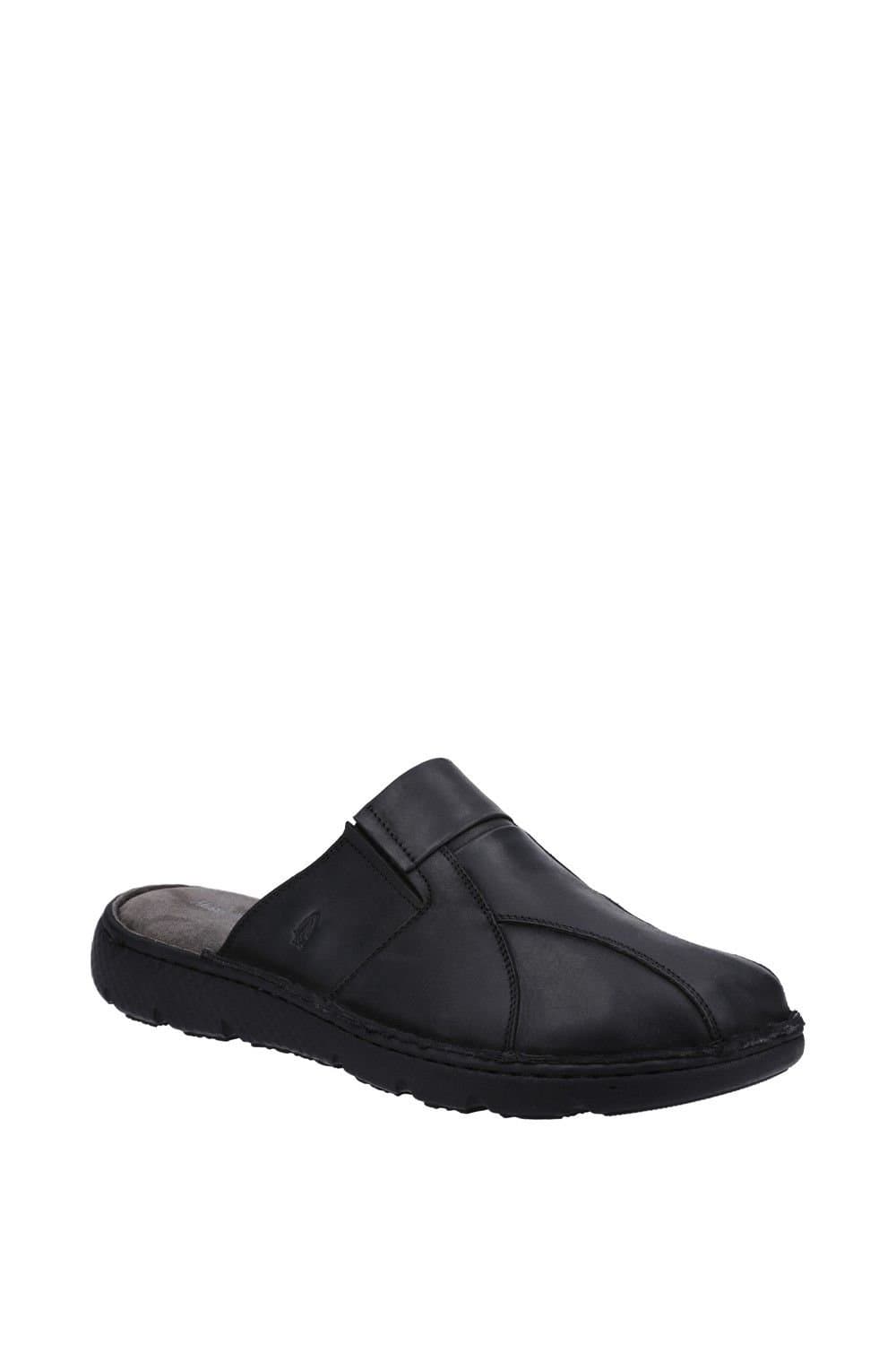 Hush Puppies Hush Puppies Men's 'Carson' Black Leather Sandals