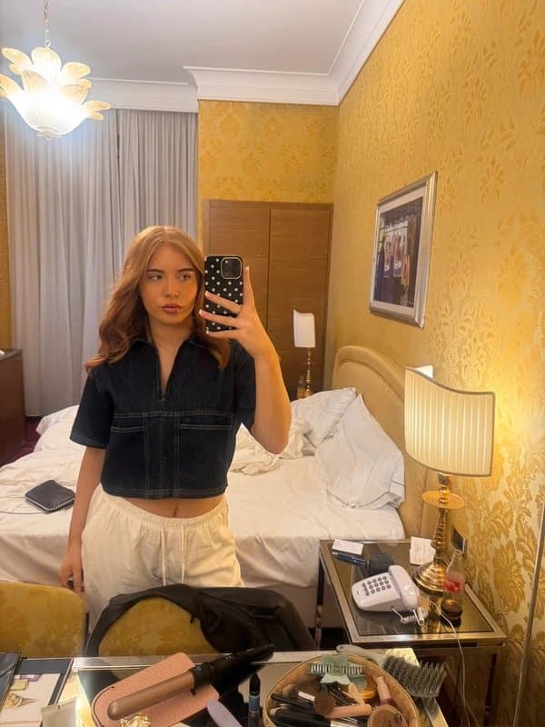 ASOS Asos denim rugby crop top