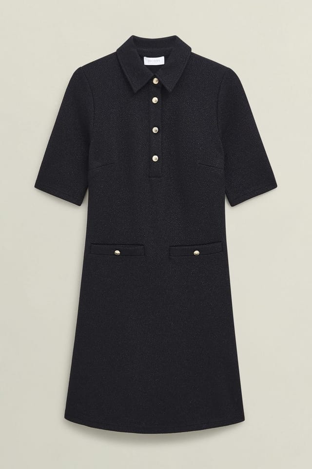 Hobbs London Hobbs London Women's Lexie Polo Midi Dress in Black - 2