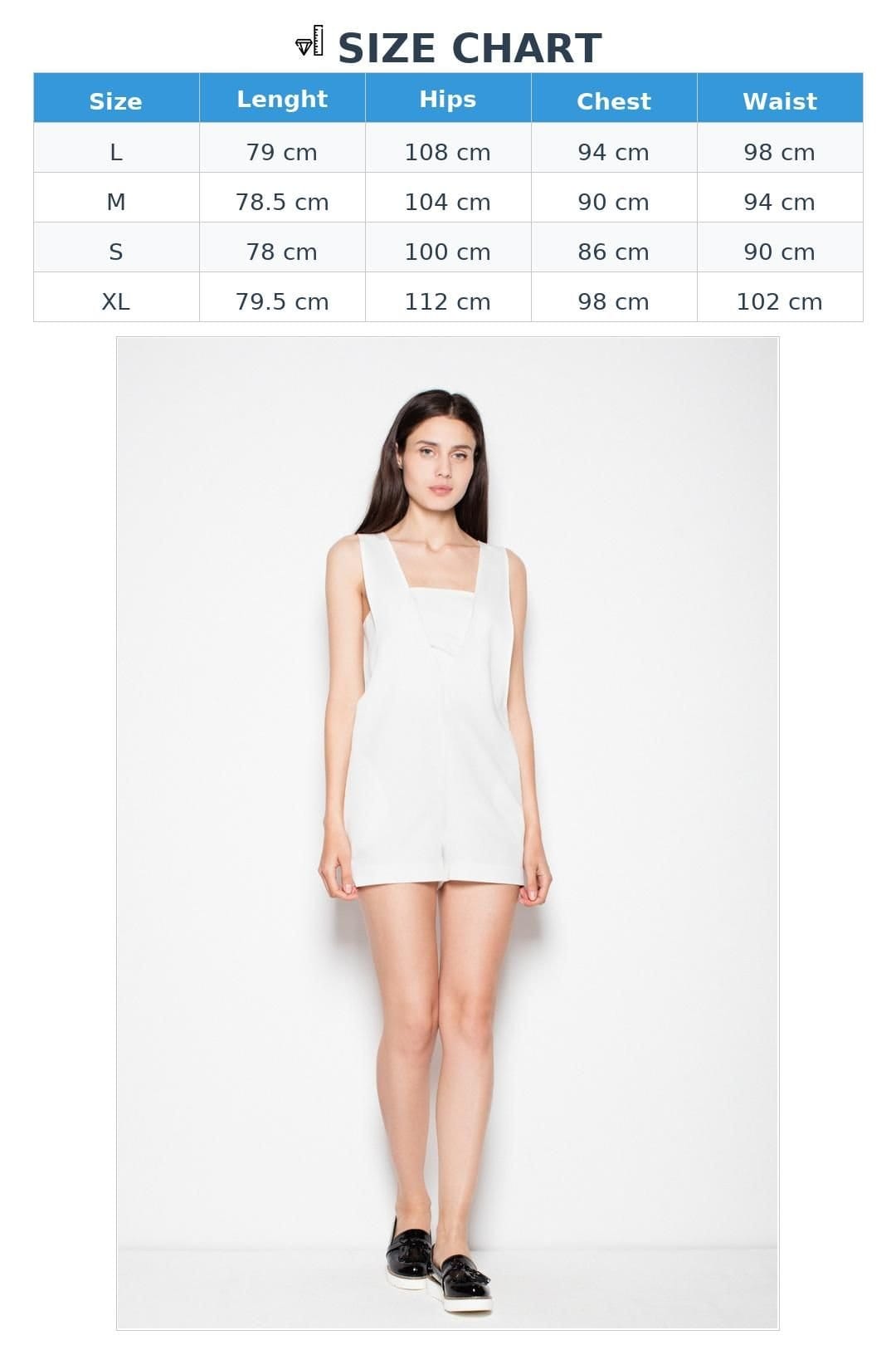 Love Lace Love Lace Women's Elegant Dungarees Top Set with Statement Neckline in White - 4