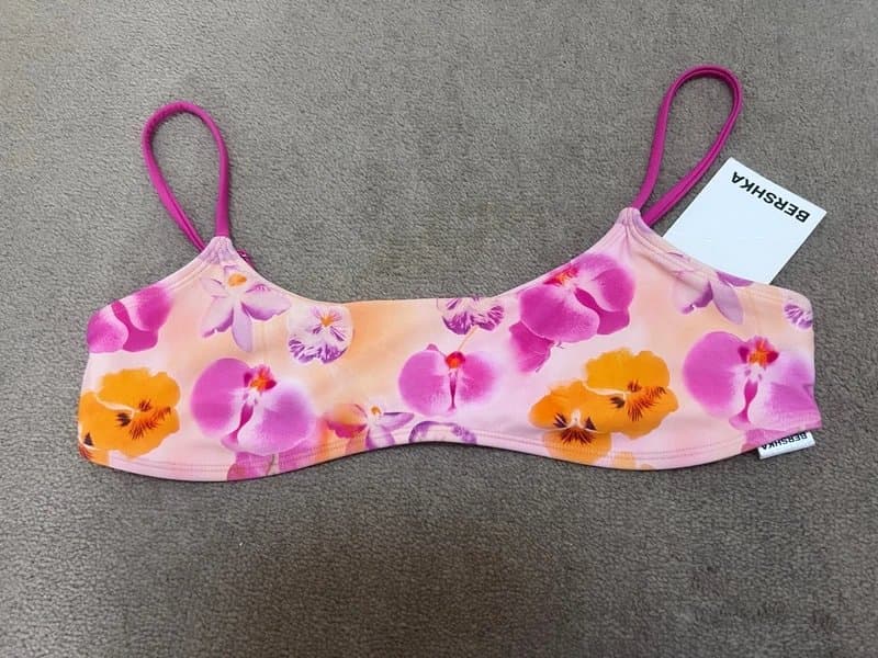 Bershka Bershka ombré orange and pink floral summer bikini BNWT