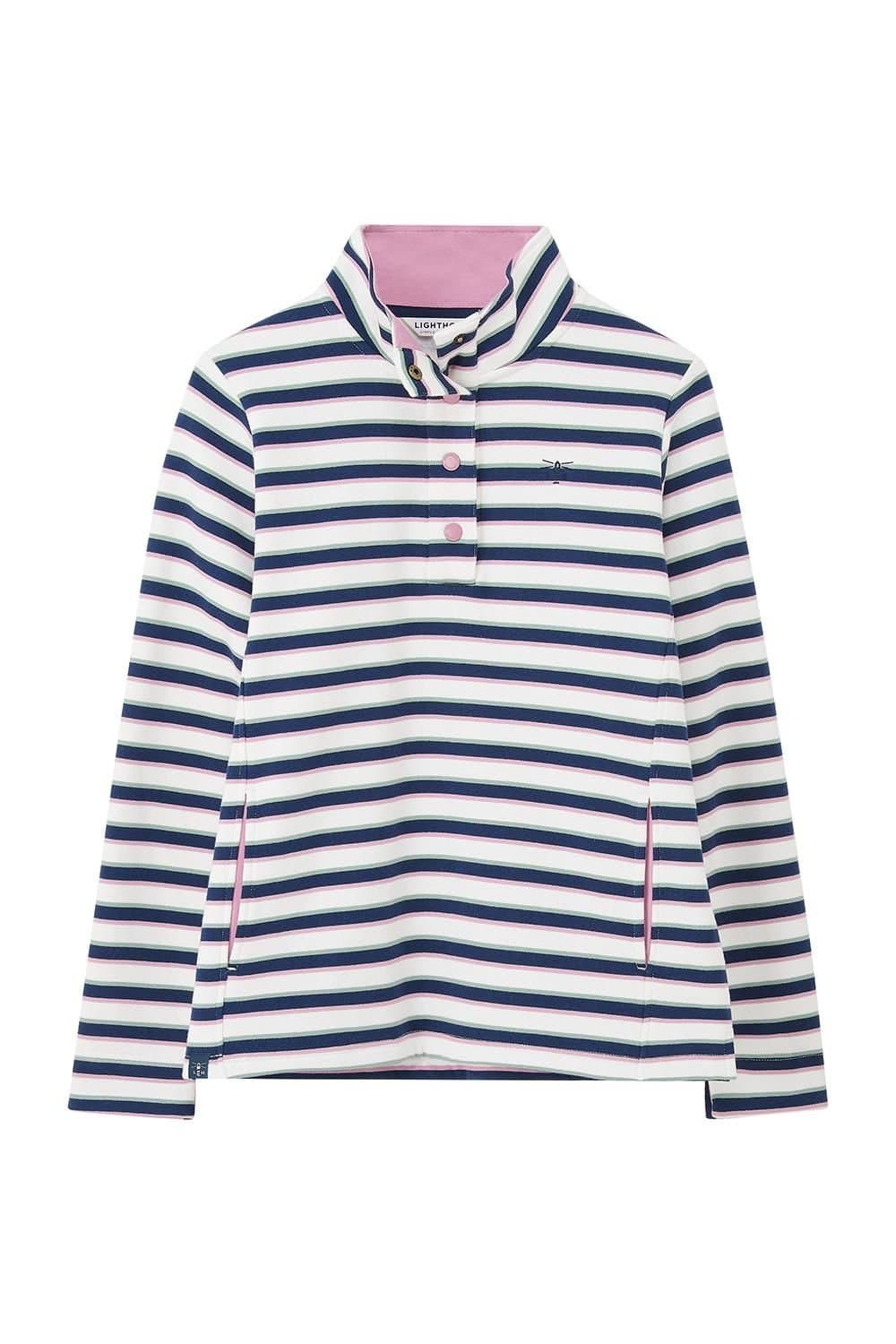 Lighthouse Clothing Lighthouse Clothing Women's Haven Jersey Popper Detail Cotton Top
