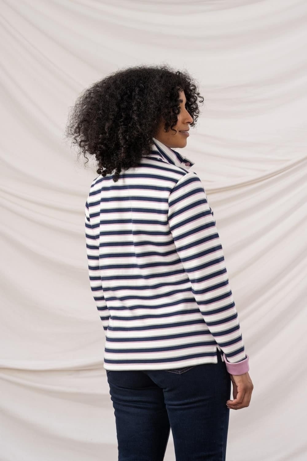 Lighthouse Clothing Lighthouse Clothing Women's Haven Jersey Popper Detail Cotton Top - 4