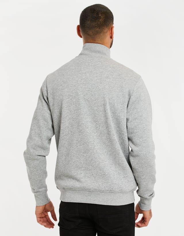 Threadbare Threadbare Men's 'Patrick' Zip Neck Sweatshirt in Grey - 2