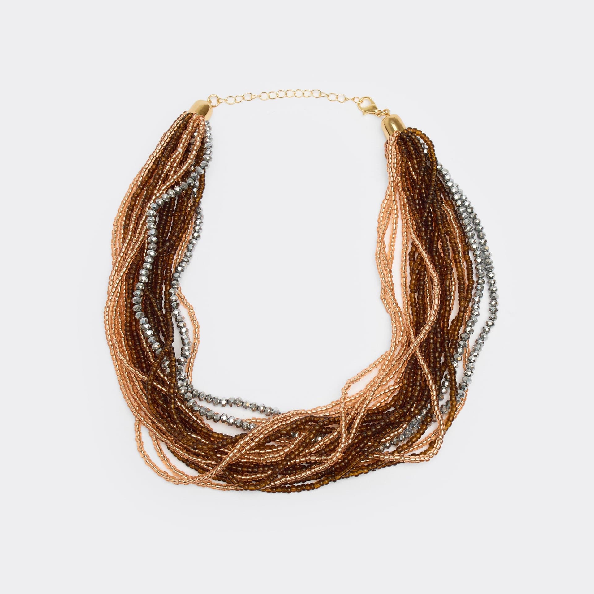 EGO EGO Brown Beaded Chunky Necklace
