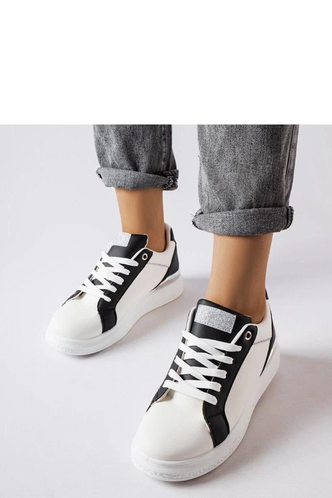 Love Lace Love Lace Women's Elegant Palais Sneakers in Black & White with Silver Accent