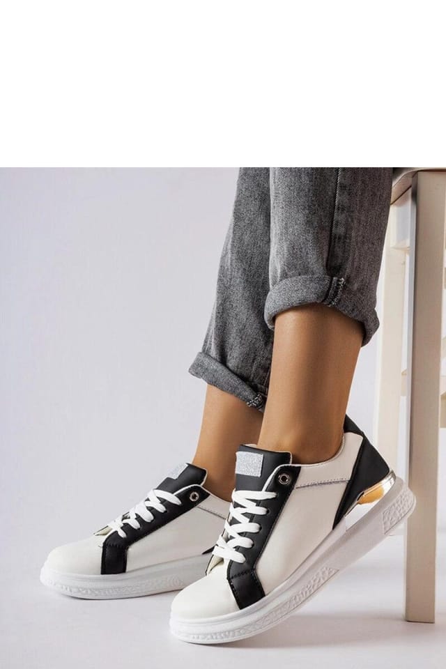 Love Lace Love Lace Women's Elegant Palais Sneakers in Black & White with Silver Accent - 2