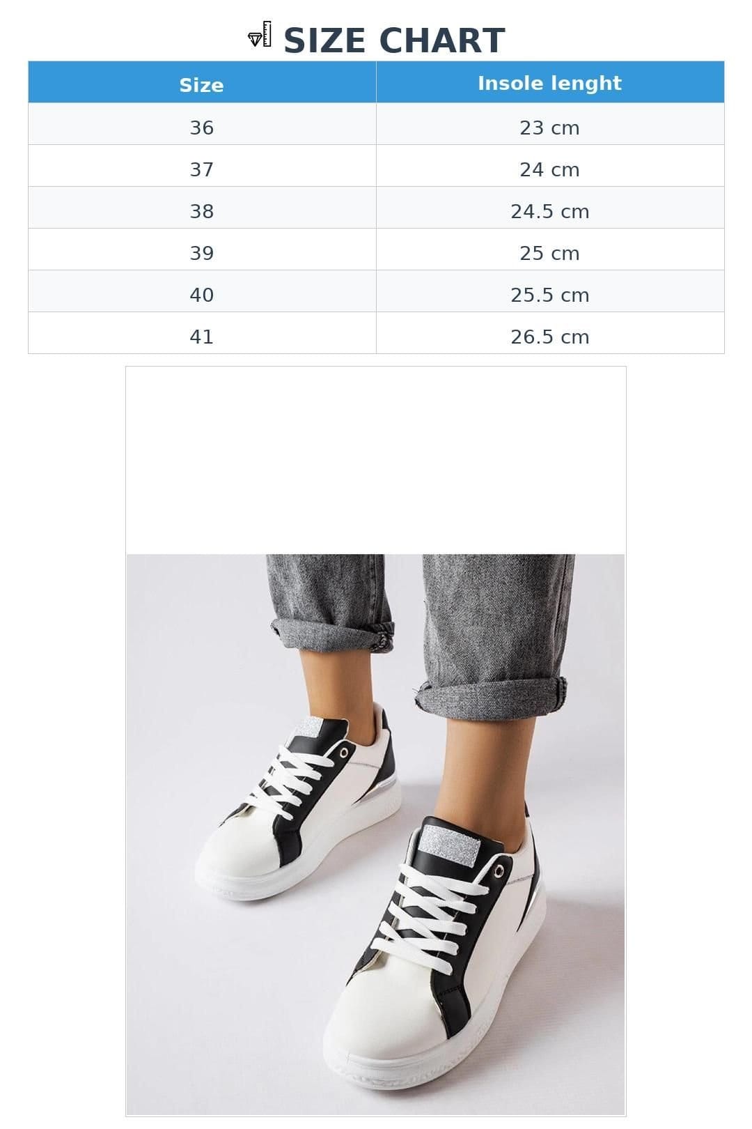 Love Lace Love Lace Women's Elegant Palais Sneakers in Black & White with Silver Accent - 4