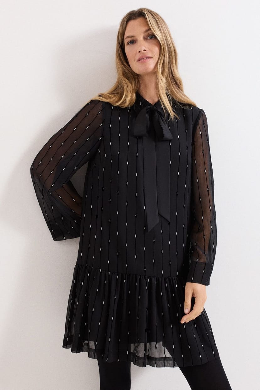 Phase Eight Phase Eight Women's Tessa Glitter Dress in Black - 1